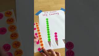 Easy Dot sticker Ice Cream Skip Counting🍦😃