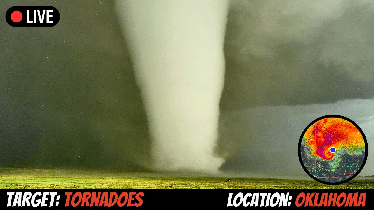 🔴 LIVE  Strong Oklahoma Tornado Threat - LIVE STORM CHASER