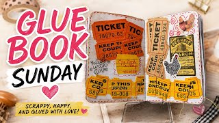 All Aboard! A Ticket-Themed Glue Book Spread