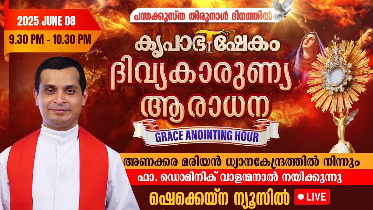 പന്തക്കുസ്തതിരുനാള്‍ ദിനത്തില്‍ കൃപാഭിഷേകം ദിവ്യകാരുണ്യ ആരാധന| KRUPABHISHEKAM| FR DOMINIC VALANMANAL