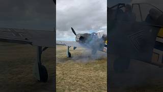 Focke Wulf 190 engine start. #aircraft #plane #aviation #warbirds #ww2 #fw190 #startup #shorts