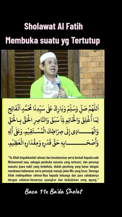amalan sholawat al-Fatih di baca 11 kali setelah sholat fardhu