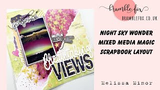 Bramble Fox Northern Lights Scrapbook Layout