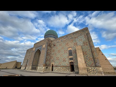 14TH CENTURY KHOJA AHMED YASAWI MOSQUE WITH GOLDEN TILES BUILT BY EMIR TİMUR IN TURKISTAN KAZAKHSTAN
