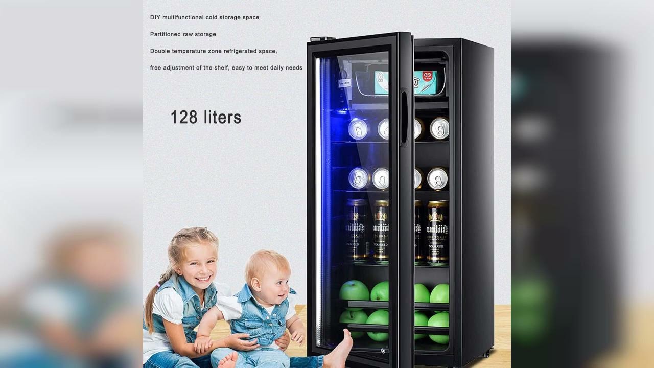Review: 128 liters Compressor Wine Cooler Refrigerator Large Freestanding Wine Cellar Double L...