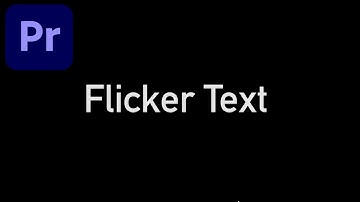 How to make Flicker Text Effect in Premiere Pro CC