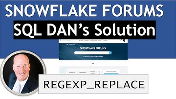 Snowflake REGEXP REPLACE. Regular expressions to the rescue on the Snowflake SQL Forum