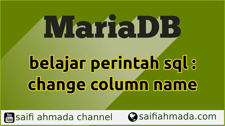 mariadb change column name