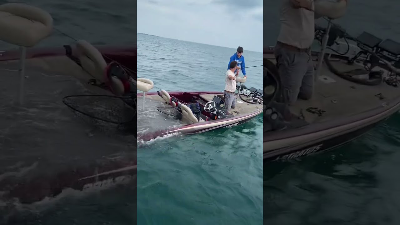 Bass Boat Sinks On Lake St Clair 