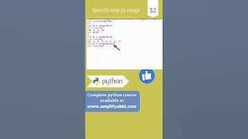 Python for Beginners: Specify steps in range| #shorts  #amplifyabhi | py 52