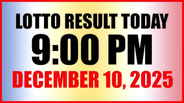 Lotto Result Today 9pm Draw December 10, 2025 Swertres Ez2 PCSO
