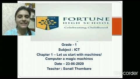 Class-1,L-1 Let us start with machine