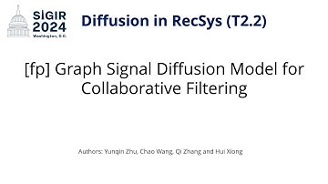 SIGIR 2024 T2.2 [fp] Graph Signal Diffusion Model for Collaborative Filtering