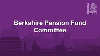 RBWM Berkshire Pension Fund Committee - 8 June 2026