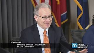 03/28/19 Mayor's Budget Discussions: Health Department