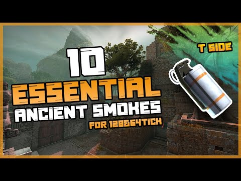 CS:GO - 10 Essential Ancient Smokes for both 128&64tick