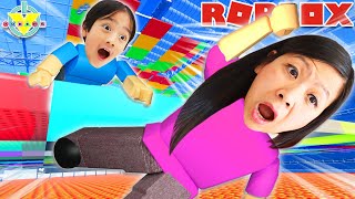 Land on the right COLOR! Let's Play Color Blocks with Ryan & Mommy