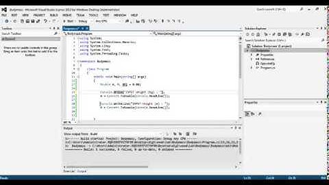 C# for Calculate BMI