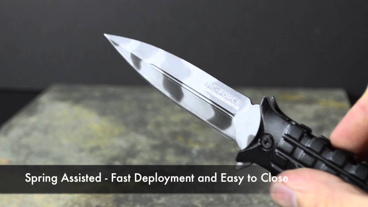 TAC FORCE Urban Camo Speedster Spring Assist Knife Review Unboxing TF-712UC