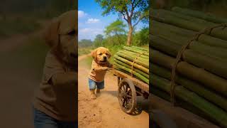The puppy built a new house 🏡🥹#ai #emotional #viral #shorts #poorpuppy #puppy #poordog