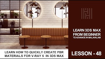 3Ds Max Tutorial Lesson 48 / Learn How To Quickly Create PBR Materials For V-Ray 5  In 3Ds Max