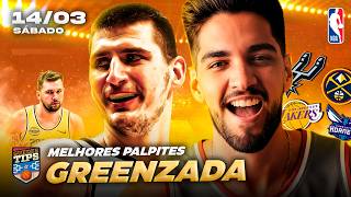 PALPITES DA NBA PARA HOJE 14 03 2026 (SÁBADO) + BILHETE PRONTO