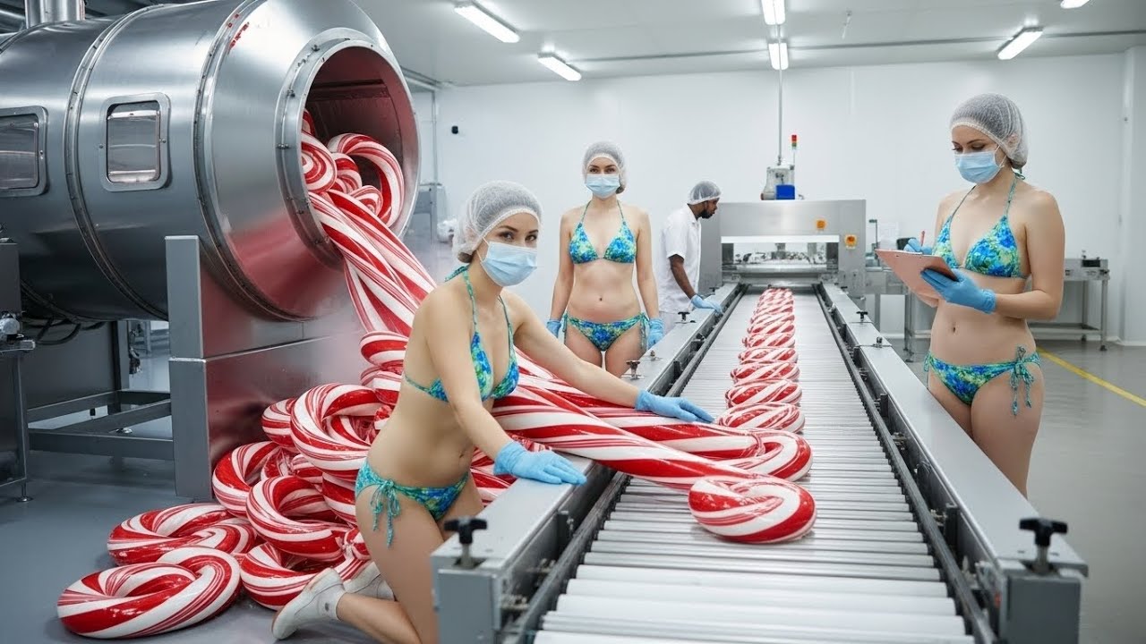 Inside the Candy Cane Factory: From Sugar Crystals to Christmas Peppermints (Full Process)