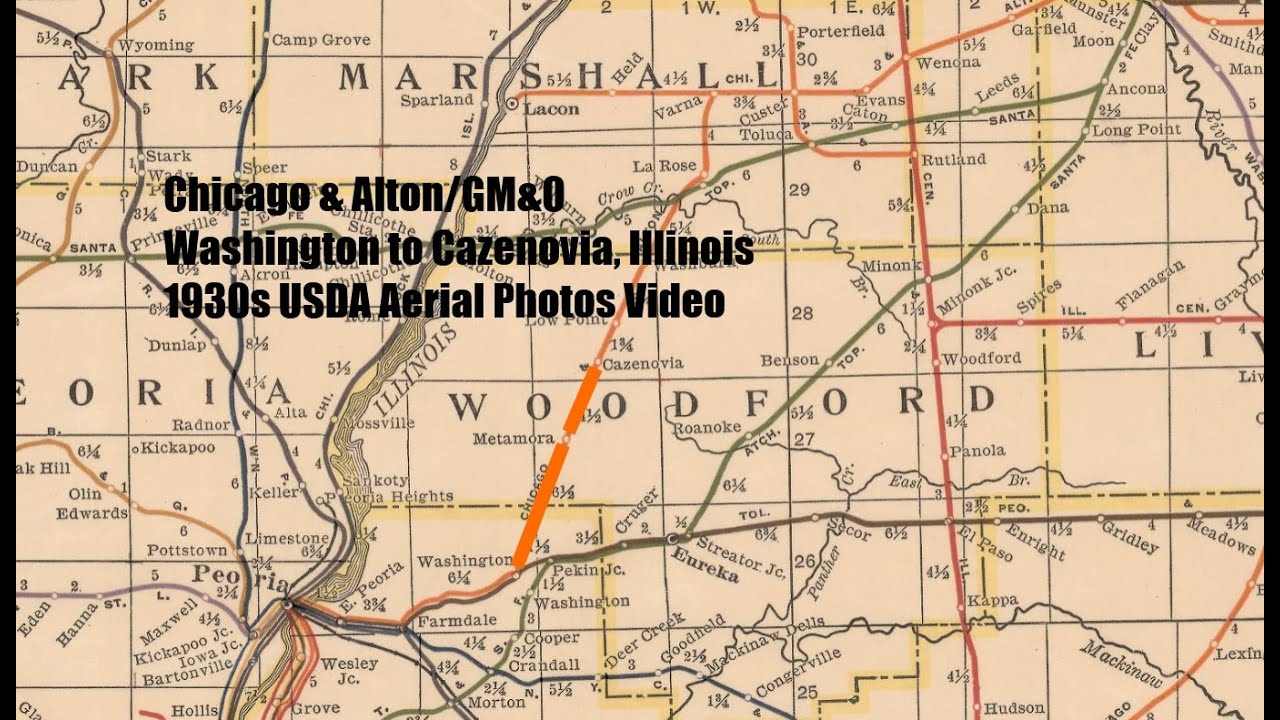 Chicago & Alton/GM&O Washington to Cazenovia, Illinois part of branch