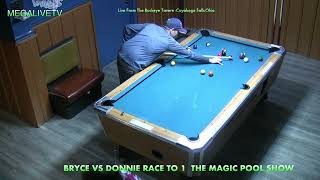 Magic Pool Show Bryce VS Donnie 8-Ball race to 1