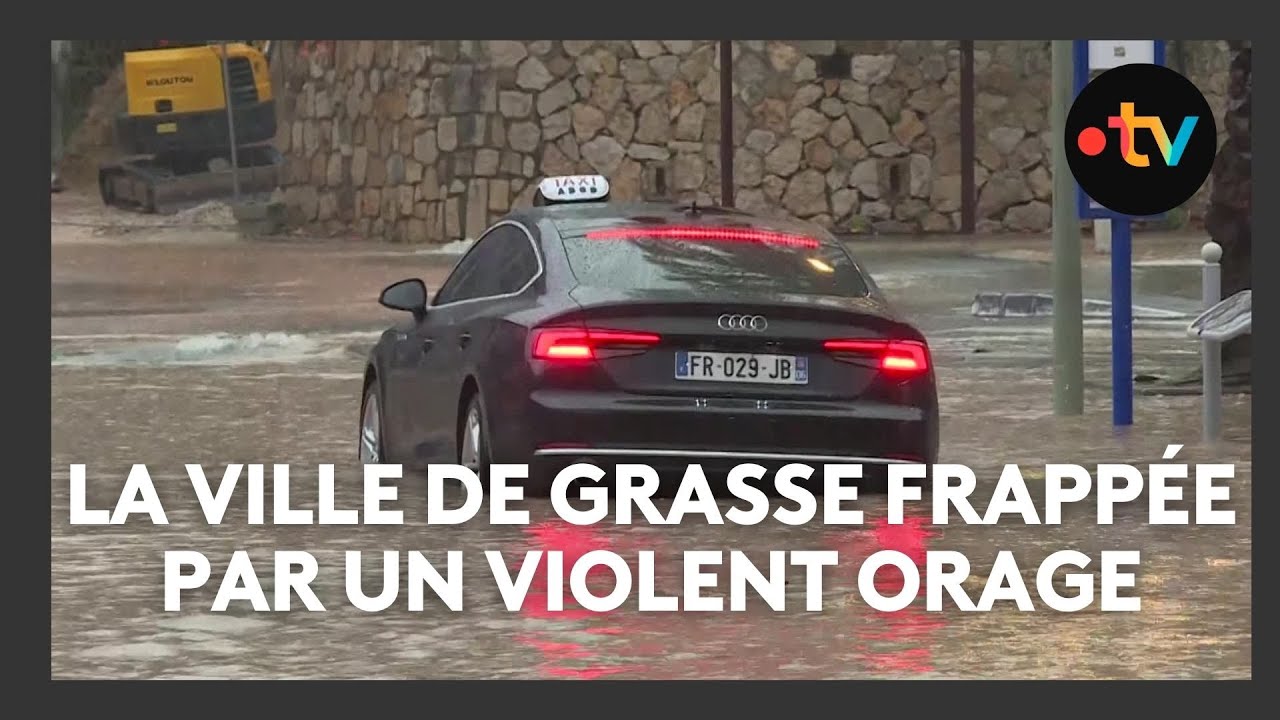Intempéries, vigilance orange : Grasse sous de fortes pluies dans les Alpes-Maritimes