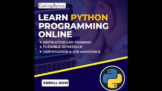 Python Programming Online Course In India Learn From Coding Bytes