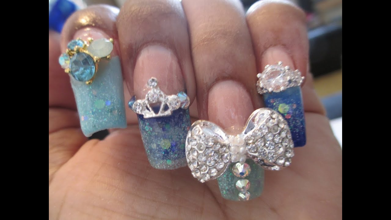 4. Elegant Cinderella Acrylic Nails - wide 8