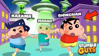 Shinchan Complete The Most Difficult Race On Aliens Planet 😱🔥 | Shinchan Stumble Guys | Funny Game 😂 screenshot 3