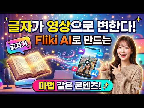 ✨ 글자가 영상으로 변한다! — Fliki AI로 만드는 마법 같은 콘텐츠!~^^ #Fliki #AI영상제작 #AI크리에이터 #AI영상제작도구 #aivideogenerator