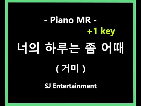 (Piano MR) 너의 하루는 좀 어때 +1key - 거미 / C키 / 피아노 반주 엠알 / karaoke Instrumental Lyrics