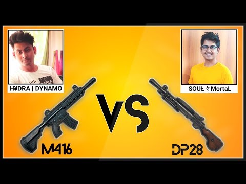 Biggest Comparison Dynamo's M416 Between Mortal's DP28 | Dynamo Vs Mortal ! 2019