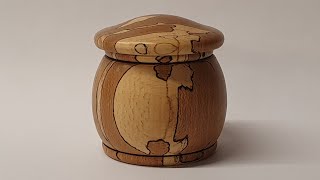 Woodturning -  Spalted Beech Lidded Box