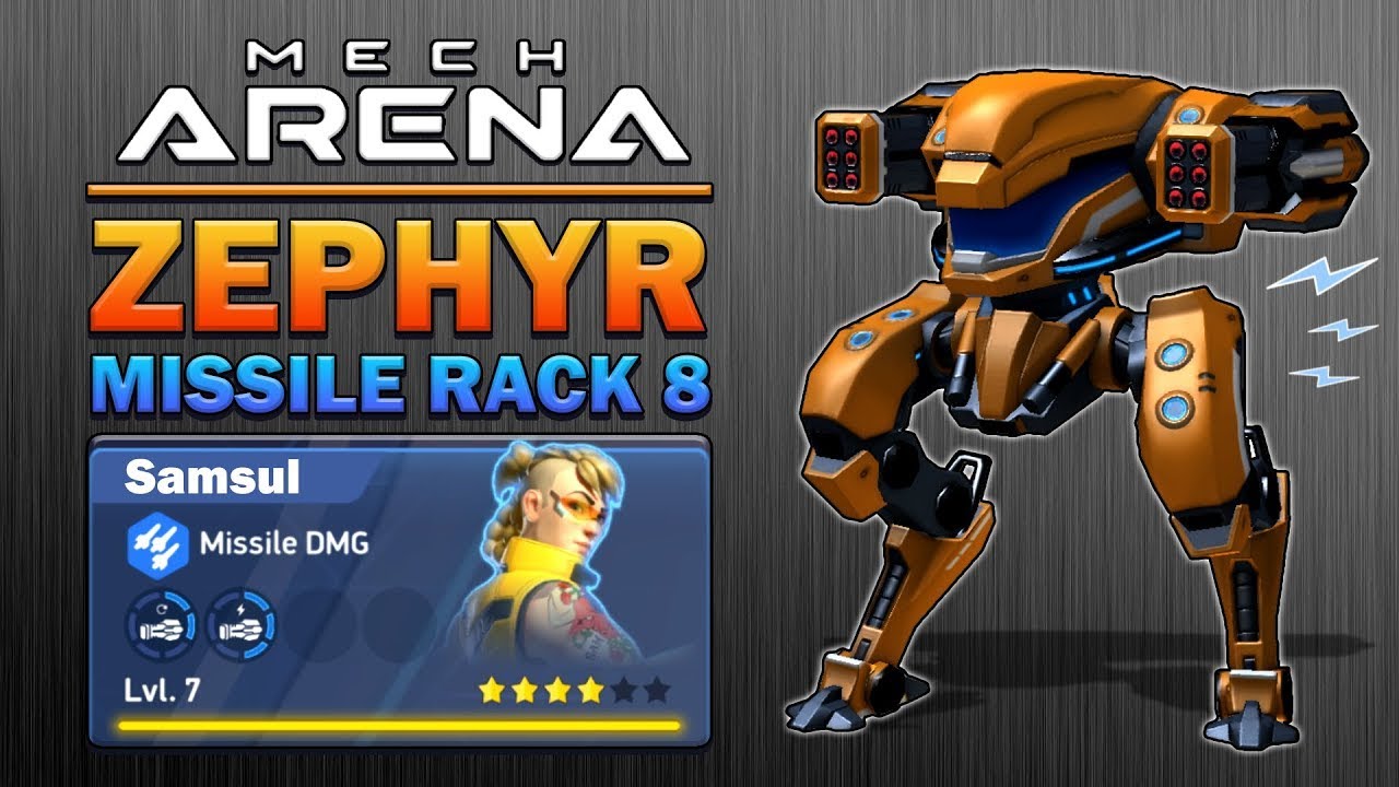 ZEYPHER WITH MISSILE RACK 8 DEADLY COMBO ||MECH ARENA|| GAMING WITH SHAURYA