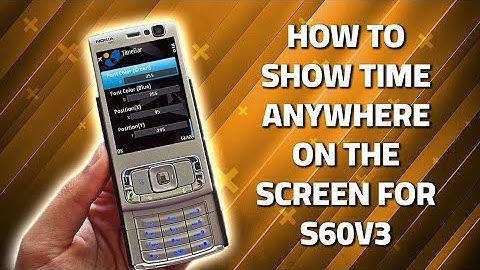 How to show time anywhere on the screen for nokia Symbian s60v3