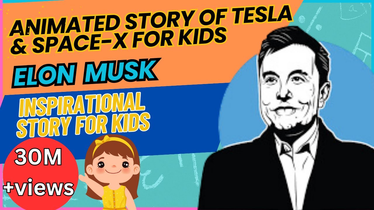 Animated story for kids.The Untold Story of Tesla and SpaceX: Animated Adventure. kids education.