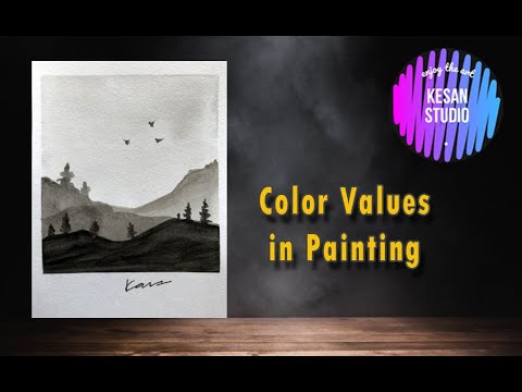 Color values in painting  Water Color  Kesan Studio  Learn Painting