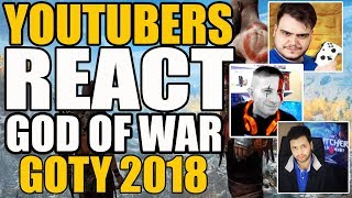YOUTUBERS REACT GOD OF WAR GOTY 2018 YOUTUBERS REACT GOD OF WAR GOTY 2018