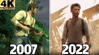 Evolution of Uncharted Games 2007 - 2022 \/\/ uncharted evolution uncharted ps5 gameplay playstation