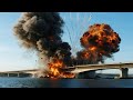 Fierce Battle! Ukrainian F-16 Jets Destroy Russian Armored Vehicles Near Crimea!
