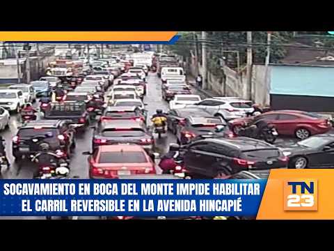 Sinkhole in Boca del Monte prevents reversible lane from opening on Hincapié Avenue