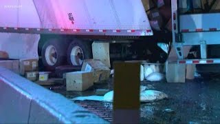 Investigators say bus passed truck before wreck killing 5