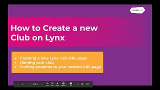 Teachers: How to Create a New Club on Lynx
