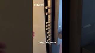 SECURAM Finger Vein Smart Door Lock V8 installed on a high security door