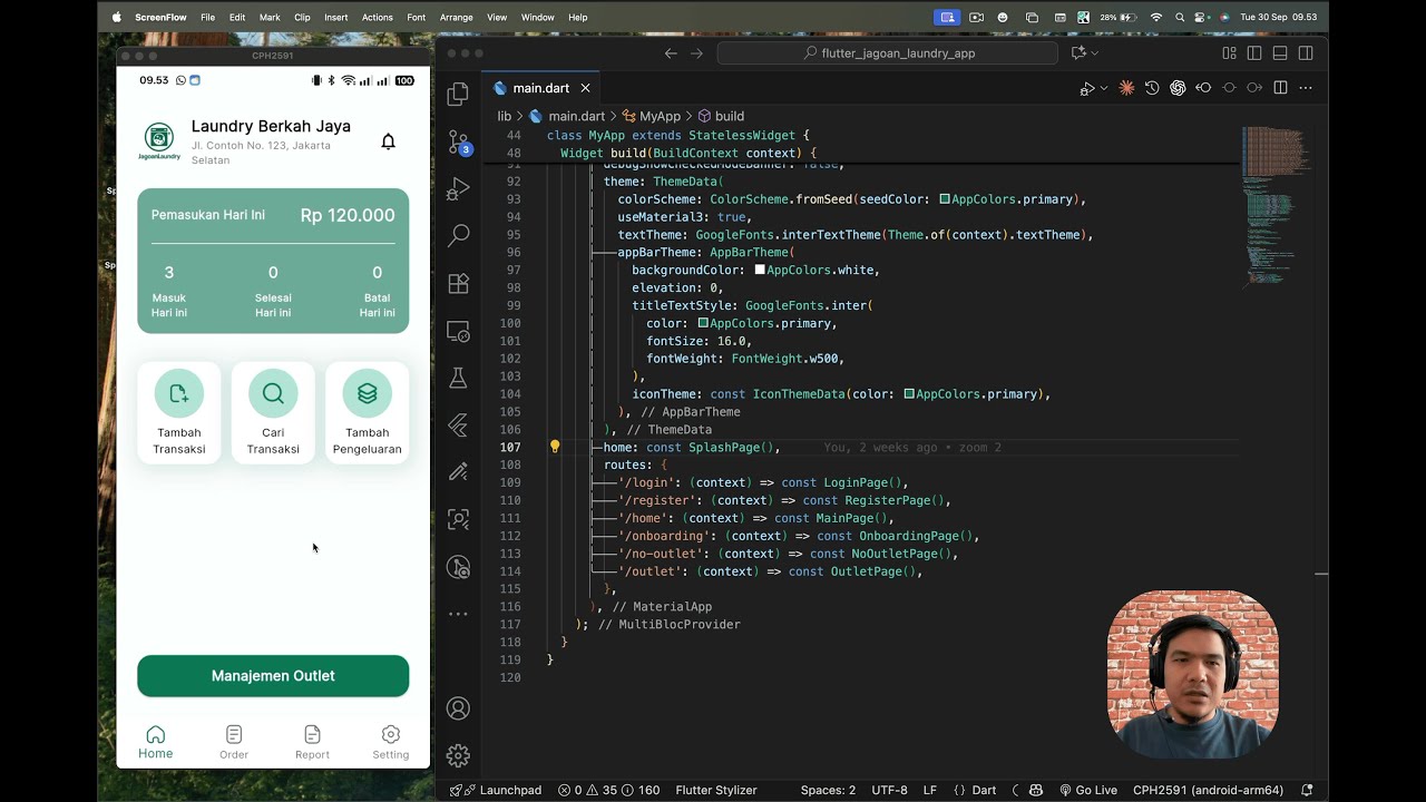 Full Demo Laundry App with Flutter & Laravel - Multi Outlet, Multi ...