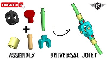 Universal Joint in Solidworks|Assembly|Autocad|3D Model #akd #cad #solidworks